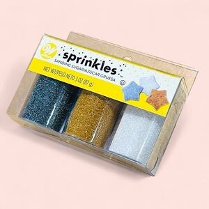 Wilton Sanding Sugar Sprinkles Gold White Silver 3 oz NEW